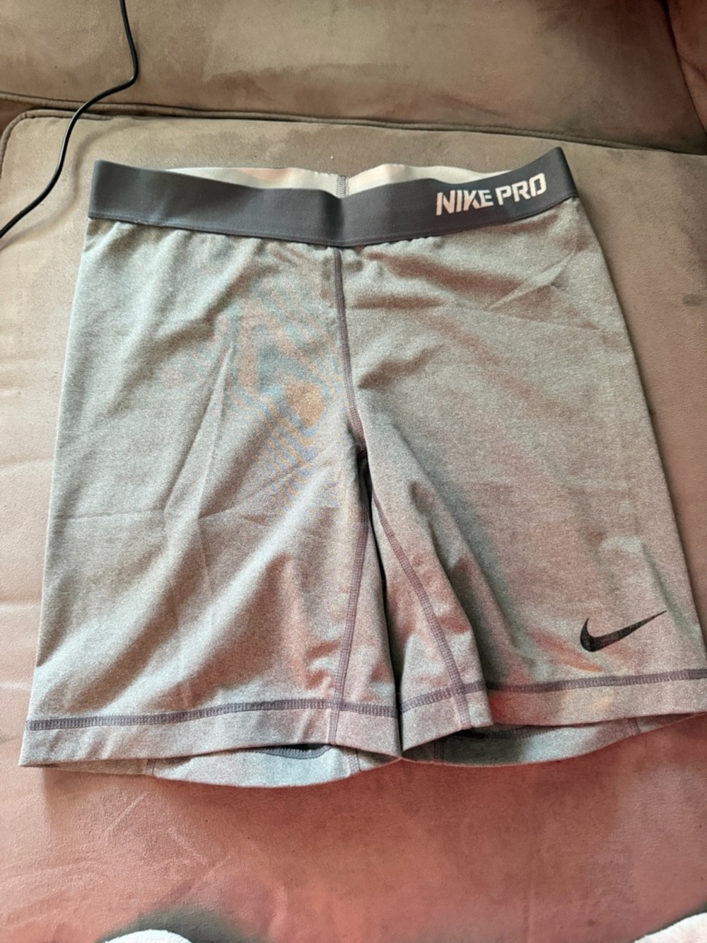 Nike Pro Heather Gray Performance Compression Shorts